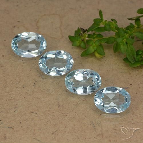 3.58ctw Natural Céu azul Topázio, oval, VVS-VS