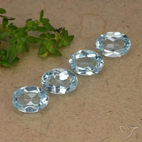 Pedras preciosas de Topázio Céu azul natural de 3.58 ct, oval, VVS-VS