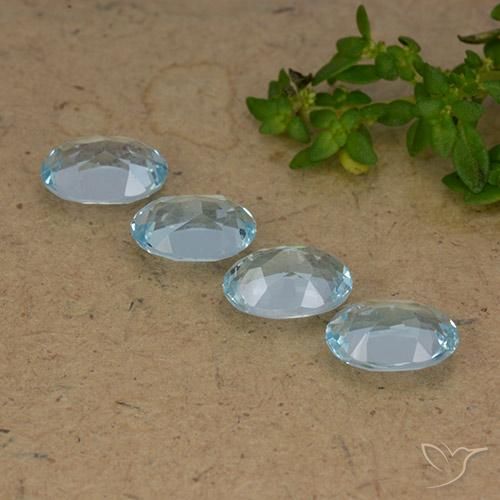 Pedras preciosas de Topázio Céu azul natural de 3.58 ct, oval, VVS-VS