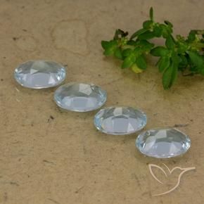 Pedras preciosas de Topázio Céu azul natural de 3.77 ct, oval, VVS-VS