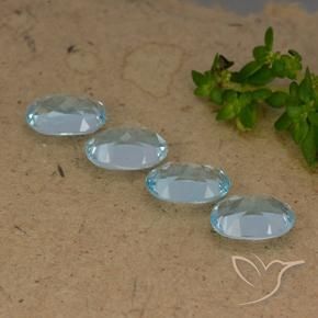 Pedras preciosas de Topázio Céu azul natural de 3.73 ct, oval, VVS-VS