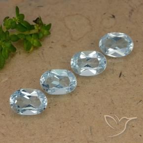 Pedras preciosas de Topázio Céu azul natural de 3.72 ct, oval, VVS-VS