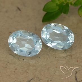 Pedras preciosas de Topázio Céu azul natural de 1.89 ct, oval, VVS-VS