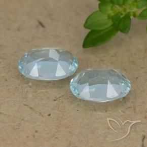 Pedras preciosas de Topázio Céu azul natural de 1.89 ct, oval, VVS-VS