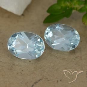 Pedras preciosas de Topázio Céu azul natural de 2.18 ct, oval, VVS-VS