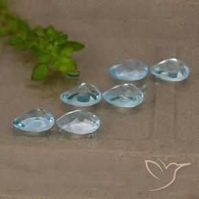 Pedras preciosas de Topázio Céu azul natural de 4.35 ct, Formato de pêra, VS