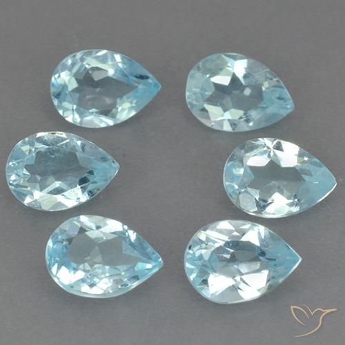 3.99ctw Natural Céu azul Topázio, Formato de pêra, VS