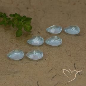 Pedras preciosas de Topázio Céu azul natural de 4.40 ct, Formato de pêra, VS