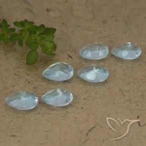 Pedras preciosas de Topázio Céu azul natural de 4.09 ct, Formato de pêra, VS