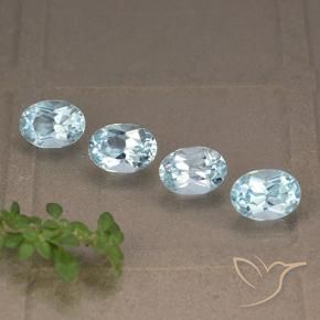 Pedras preciosas de Topázio Céu azul natural de 4.22 ct, oval, VVS-VS