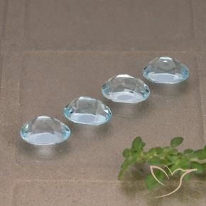 Pedras preciosas de Topázio Céu azul natural de 4.22 ct, oval, VVS-VS