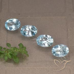 Pedras preciosas de Topázio Céu azul natural de 3.71 ct, oval, VVS-VS