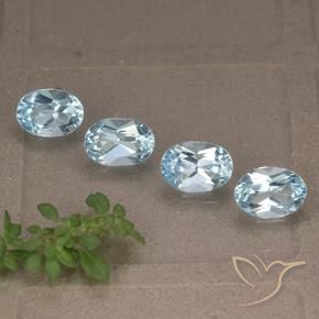 Pedras preciosas de Topázio Céu azul natural de 3.76 ct, oval, VVS-VS