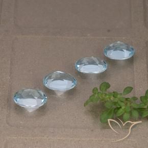 Pedras preciosas de Topázio Céu azul natural de 3.76 ct, oval, VVS-VS