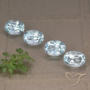 Pedras preciosas de Topázio Céu azul natural de 4.14 ct, oval, VVS-VS