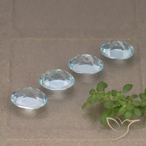 Pedras preciosas de Topázio Céu azul natural de 4.14 ct, oval, VVS-VS