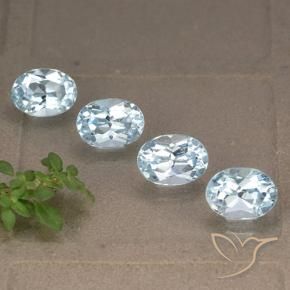 Pedras preciosas de Topázio Céu azul natural de 4.59 ct, oval, VVS-VS
