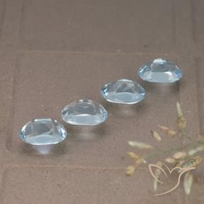 Pedras preciosas de Topázio Azul Suíço natural de 4.37 ct, oval, VVS-VS