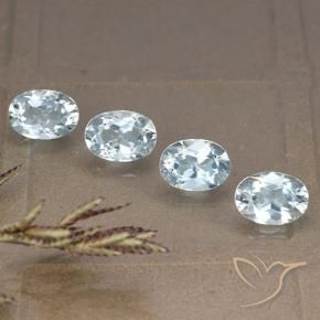 Pedras preciosas de Topázio Céu azul natural de 4.44 ct, oval, VVS-VS