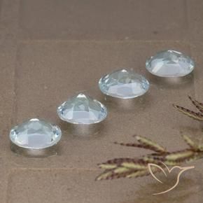 Pedras preciosas de Topázio Céu azul natural de 4.44 ct, oval, VVS-VS