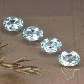 Pedras preciosas de Topázio Céu azul natural de 4.08 ct, oval, VVS-VS