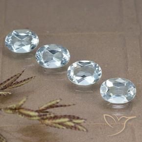 Pedras preciosas de Topázio Céu azul natural de 3.72 ct, oval, VVS-VS