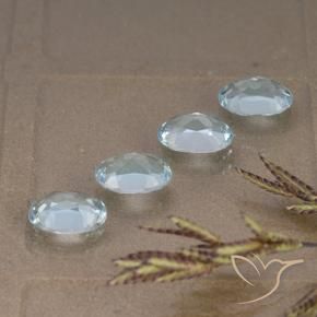 Pedras preciosas de Topázio Céu azul natural de 3.72 ct, oval, VVS-VS