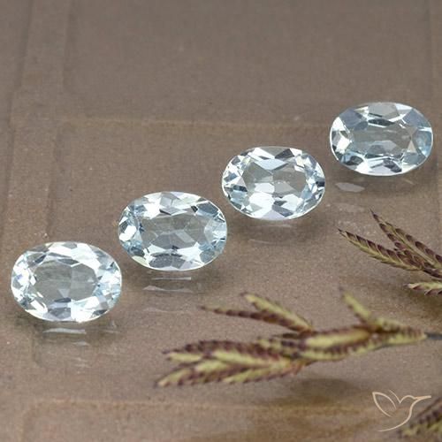 4.01ctw Natural Céu azul Topázio, oval, VVS-VS