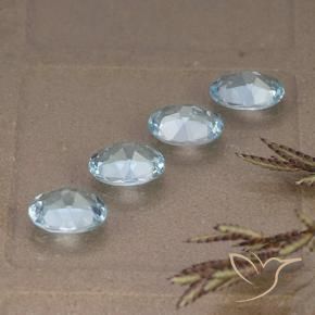 Pedras preciosas de Topázio Céu azul natural de 3.62 ct, oval, VVS-VS