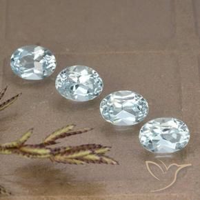Pedras preciosas de Topázio Céu azul natural de 4.43 ct, oval, VVS-VS