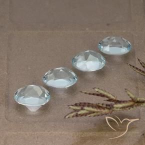 Pedras preciosas de Topázio Céu azul natural de 4.43 ct, oval, VVS-VS