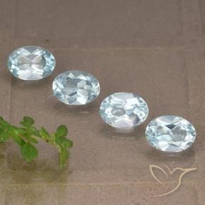 Pedras preciosas de Topázio Céu azul natural de 4.23 ct, oval, VVS-VS