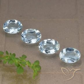 Pedras preciosas de Topázio Céu azul natural de 3.72 ct, oval, VVS-VS