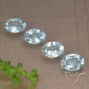Pedras preciosas de Topázio Céu azul natural de 3.43 ct, oval, VVS-VS