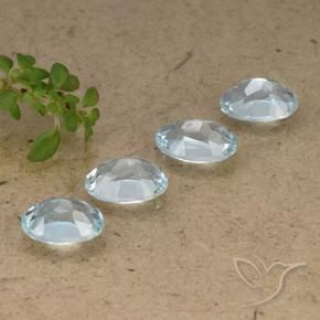 Pedras preciosas de Topázio Céu azul natural de 3.94 ct, oval, VVS-VS