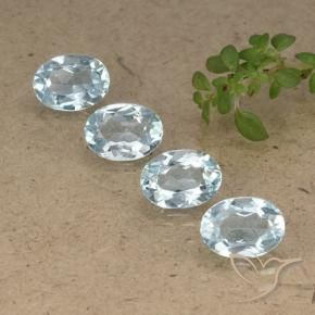 Pedras preciosas de Topázio Céu azul natural de 3.89 ct, oval, VVS-VS