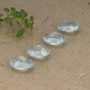 Pedras preciosas de Topázio Céu azul natural de 3.89 ct, oval, VVS-VS