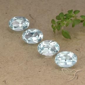 Pedras preciosas de Topázio Céu azul natural de 3.78 ct, oval, VVS-VS