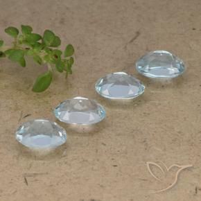 Pedras preciosas de Topázio Céu azul natural de 3.78 ct, oval, VVS-VS
