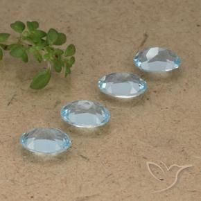 Pedras preciosas de Topázio Céu azul natural de 3.46 ct, oval, VVS-VS