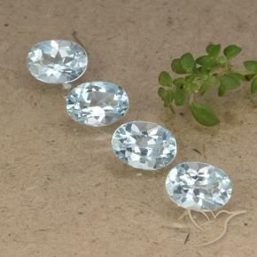 Pedras preciosas de Topázio Céu azul natural de 3.78 ct, oval, VVS-VS