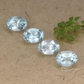 Pedras preciosas de Topázio Céu azul natural de 4.08 ct, oval, VVS-VS