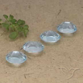 Pedras preciosas de Topázio Céu azul natural de 4.08 ct, oval, VVS-VS