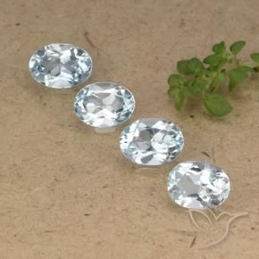 Pedras preciosas de Topázio Céu azul natural de 3.88 ct, oval, VVS-VS