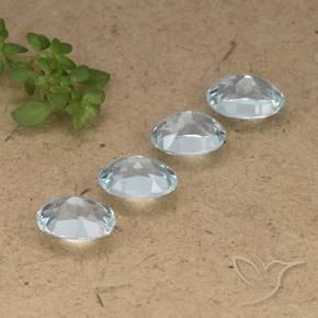 Pedras preciosas de Topázio Céu azul natural de 3.88 ct, oval, VVS-VS