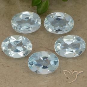 Pedras preciosas de Topázio Céu azul natural de 4.55 ct, oval, VVS-VS