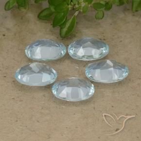 Pedras preciosas de Topázio Céu azul natural de 4.55 ct, oval, VVS-VS