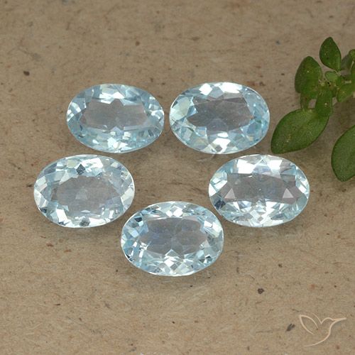 4.52ctw Natural Céu azul Topázio, oval, VVS-VS