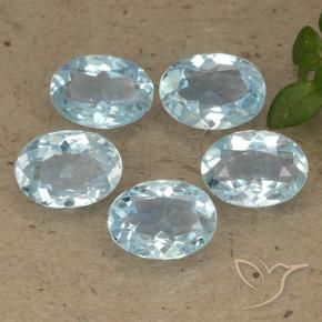 Pedras preciosas de Topázio Céu azul natural de 4.52 ct, oval, VVS-VS