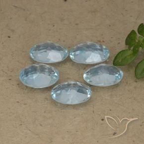Pedras preciosas de Topázio Céu azul natural de 4.52 ct, oval, VVS-VS